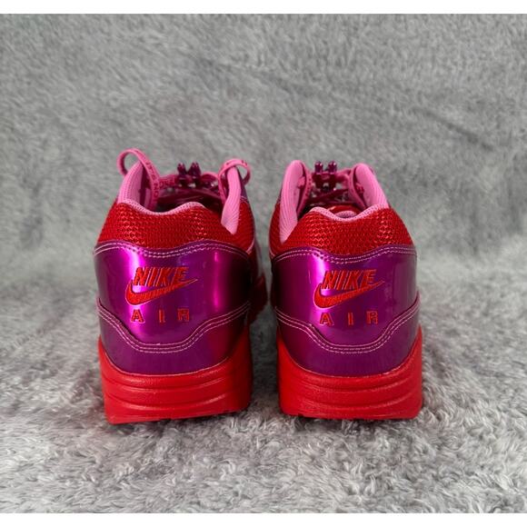 Nike Air Max 1 Premium Men's Sneakers Pink Red Size 13 Valentine's Rare - Picture 3 of 9